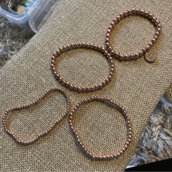 Victoria Emerson Bracelets Aimee Rose Gold Stacking Set of 4 - Picture 2 of 6